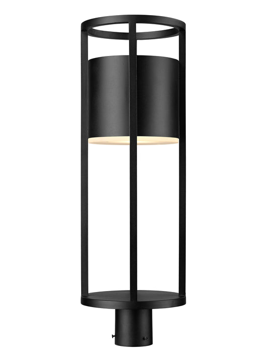 Outdoor Post Mount Fixture Z-Lite 517PHB-BK-LED Black Luca 1 Light Outdoor Post Mount Fixture Z-Lite