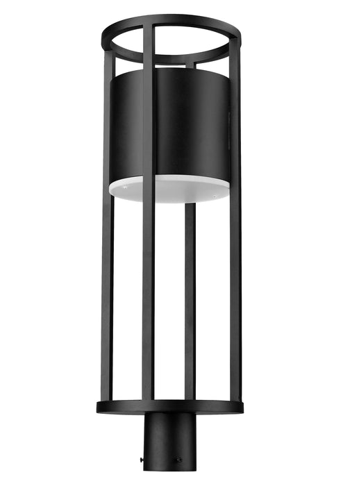 Outdoor Post Mount Fixture Z-Lite 517PHB-BK-LED Black Luca 1 Light Outdoor Post Mount Fixture Z-Lite