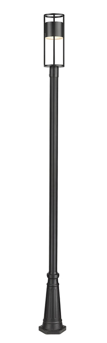 Outdoor Post Mounted Fixture Z-Lite 517PHM-519P-BK-LED Black Luca 1 Light Outdoor Post Mounted Fixture Z-Lite
