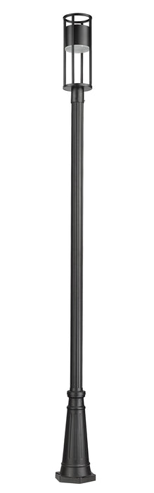 Outdoor Post Mounted Fixture Z-Lite 517PHM-519P-BK-LED Black Luca 1 Light Outdoor Post Mounted Fixture Z-Lite