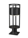 Outdoor Pier Mounted Fixture Z-Lite 517PHM-533PM-BK-LED Black Luca 1 Light Outdoor Pier Mounted Fixture Z-Lite