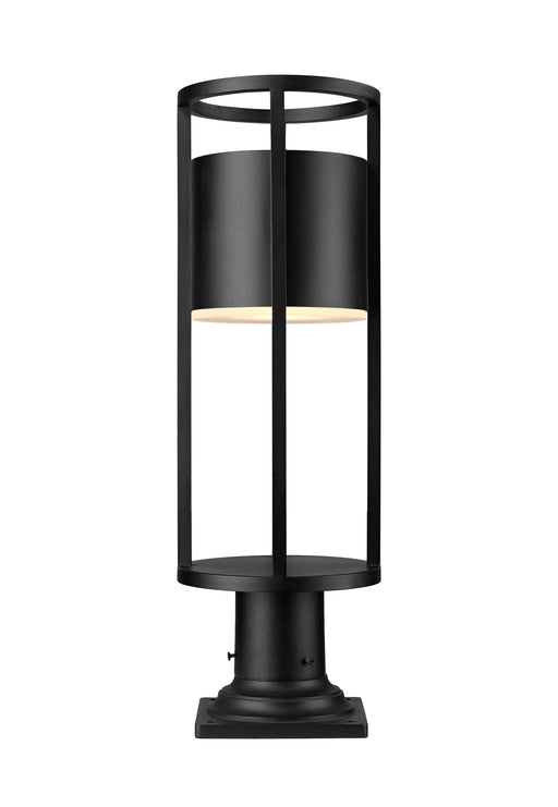 Outdoor Pier Mounted Fixture Z-Lite 517PHM-533PM-BK-LED Black Luca 1 Light Outdoor Pier Mounted Fixture Z-Lite