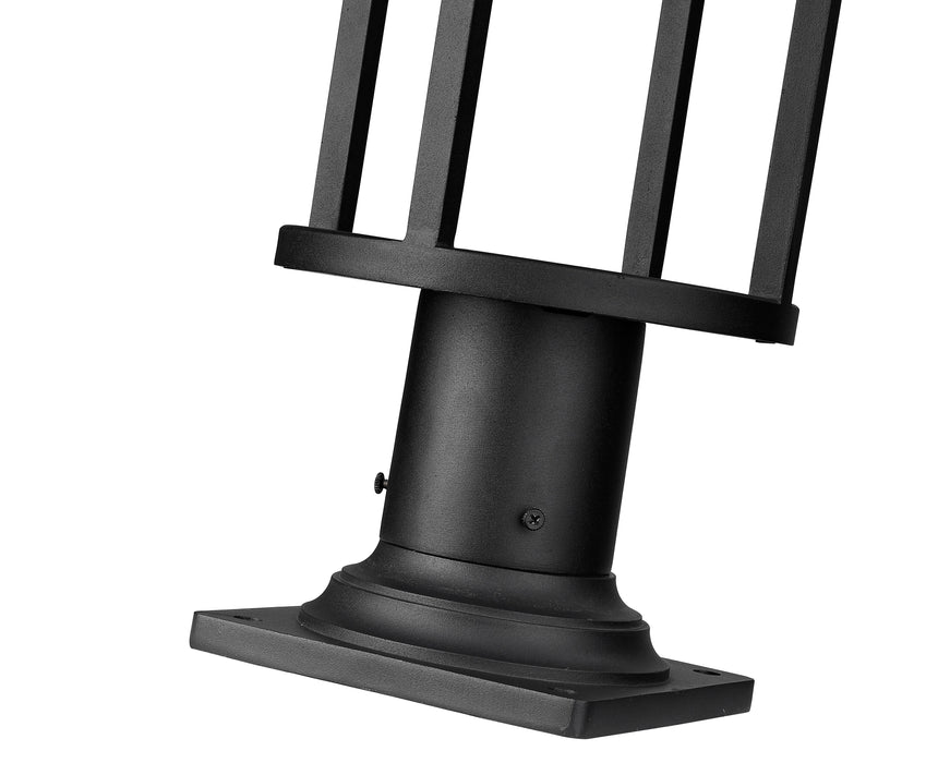 Outdoor Pier Mounted Fixture Z-Lite 517PHM-533PM-BK-LED Black Luca 1 Light Outdoor Pier Mounted Fixture Z-Lite