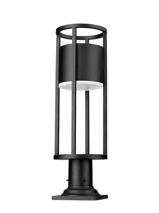 Outdoor Pier Mounted Fixture Z-Lite 517PHM-533PM-BK-LED Black Luca 1 Light Outdoor Pier Mounted Fixture Z-Lite