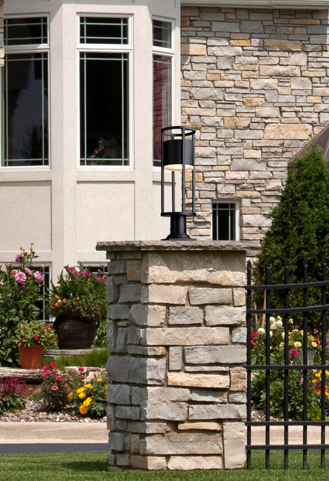 Outdoor Pier Mounted Fixture Z-Lite 517PHM-533PM-BK-LED Black Luca 1 Light Outdoor Pier Mounted Fixture Z-Lite