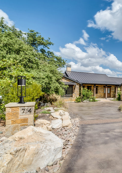 Outdoor Pier Mounted Fixture Z-Lite 517PHM-533PM-BK-LED Black Luca 1 Light Outdoor Pier Mounted Fixture Z-Lite