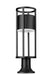 Outdoor Pier Mounted Fixture Z-Lite 517PHM-553PM-BK-LED Black Luca 1 Light Outdoor Pier Mounted Fixture Z-Lite