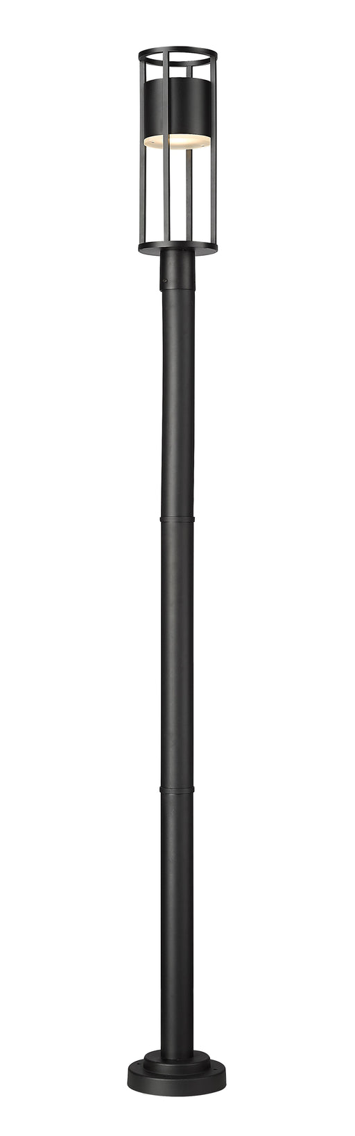 Outdoor Post Mounted Fixture Z-Lite 517PHM-567P-BK-LED Black Luca 1 Light Outdoor Post Mounted Fixture Z-Lite