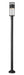 Outdoor Post Mounted Fixture Z-Lite 517PHM-567P-BK-LED Black Luca 1 Light Outdoor Post Mounted Fixture Z-Lite