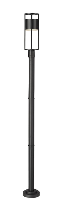 Outdoor Post Mounted Fixture Z-Lite 517PHM-567P-BK-LED Black Luca 1 Light Outdoor Post Mounted Fixture Z-Lite