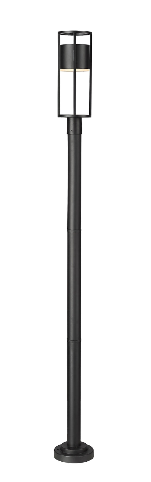 Outdoor Post Mounted Fixture Z-Lite 517PHM-567P-BK-LED Black Luca 1 Light Outdoor Post Mounted Fixture Z-Lite