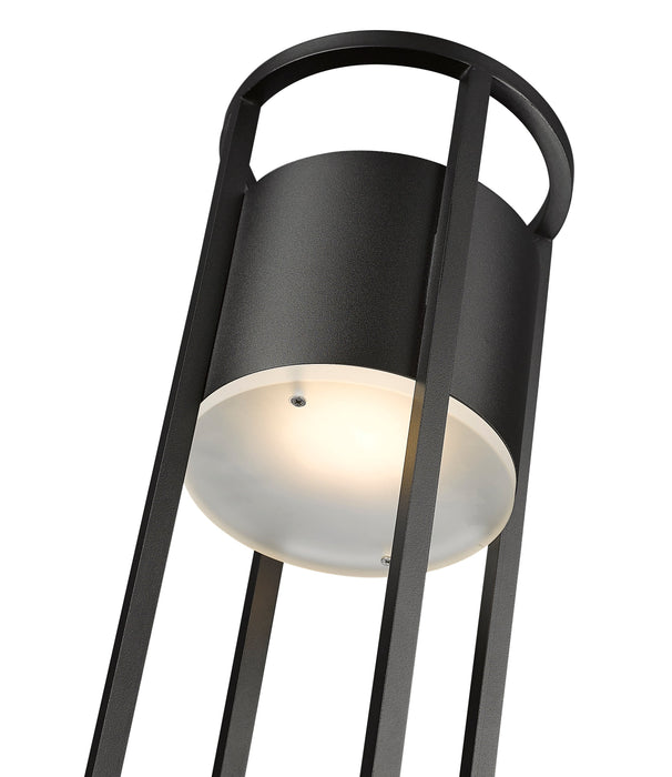 Outdoor Post Mounted Fixture Z-Lite 517PHM-567P-BK-LED Black Luca 1 Light Outdoor Post Mounted Fixture Z-Lite