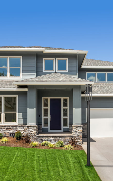 Outdoor Post Mounted Fixture Z-Lite 517PHM-567P-BK-LED Black Luca 1 Light Outdoor Post Mounted Fixture Z-Lite