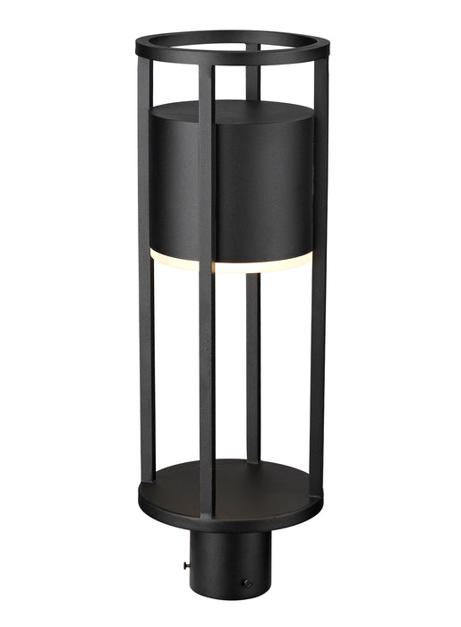 Outdoor Post Mount Fixture Z-Lite 517PHM-BK-LED Black Luca 1 Light Outdoor Post Mount Fixture Z-Lite