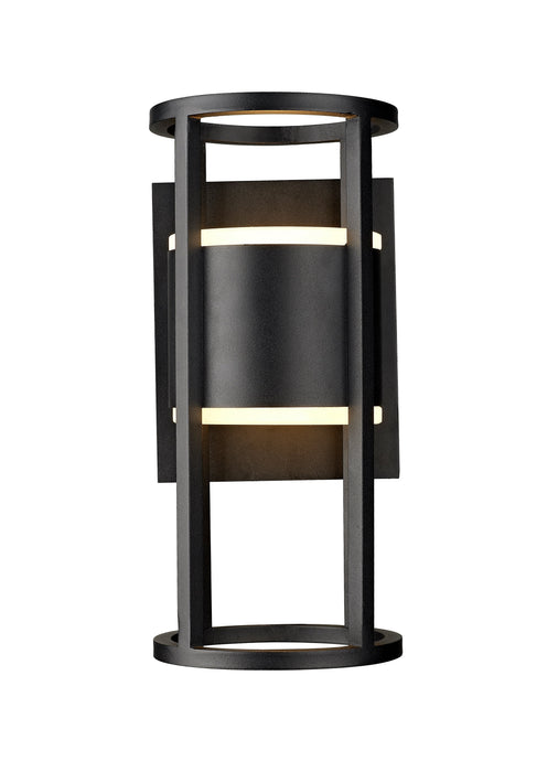 Outdoor Wall Light Z-Lite 517S-BK-LED Black Luca 2 Light Outdoor Wall Light Z-Lite