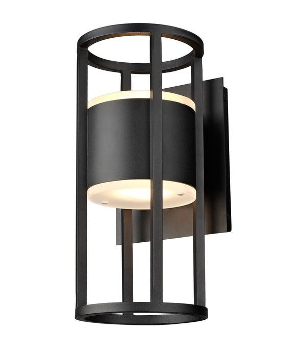 Outdoor Wall Light Z-Lite 517S-BK-LED Black Luca 2 Light Outdoor Wall Light Z-Lite
