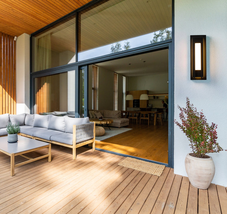 Outdoor Wall Light Z-Lite 520M-BK-LED Black Keaton 1 Light Outdoor Wall Light Z-Lite