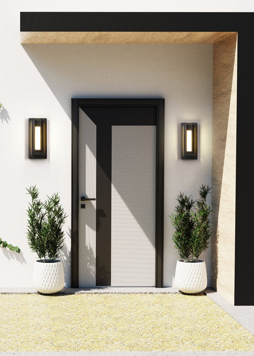 Outdoor Wall Light Z-Lite 520S-BK-LED Black Keaton 1 Light Outdoor Wall Light Z-Lite