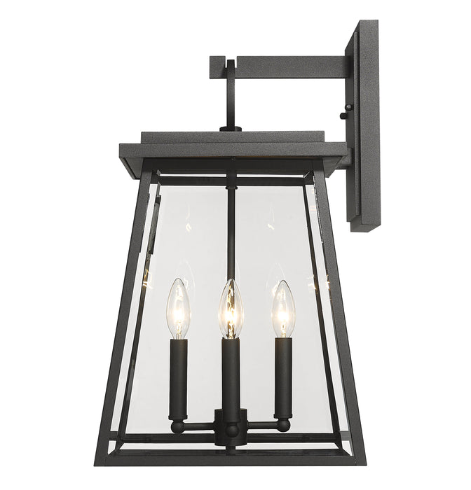 Outdoor Wall Light Z-Lite 521B-BK Black Broughton 4 Light Outdoor Wall Light Z-Lite