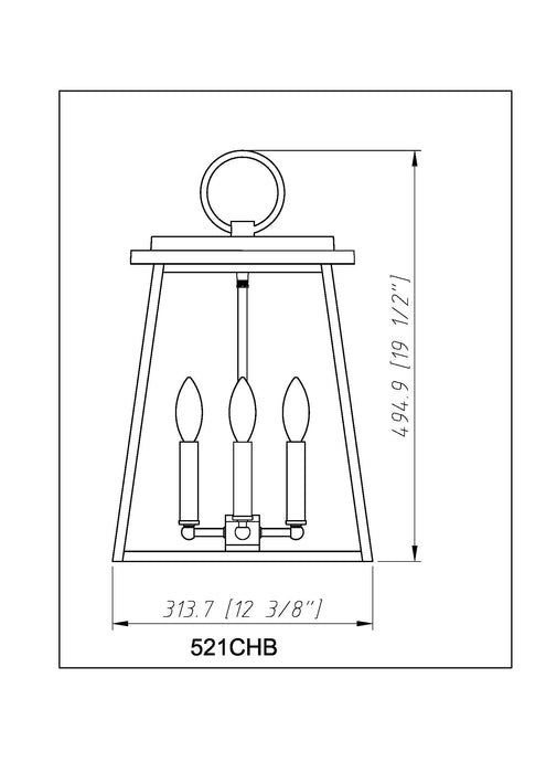 Outdoor Chain Mount Ceiling Fixture Z-Lite 521CHB-BK Black Broughton 4 Light Outdoor Chain Mount Ceiling Fixture Z-Lite