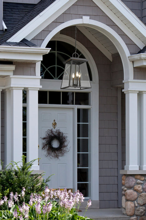 Outdoor Chain Mount Ceiling Fixture Z-Lite 521CHB-BK Black Broughton 4 Light Outdoor Chain Mount Ceiling Fixture Z-Lite