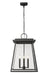 Outdoor Chain Mount Ceiling Fixture Z-Lite 521CHXL-BK Black Broughton 4 Light Outdoor Chain Mount Ceiling Fixture Z-Lite