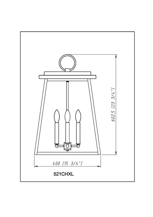 Outdoor Chain Mount Ceiling Fixture Z-Lite 521CHXL-BK Black Broughton 4 Light Outdoor Chain Mount Ceiling Fixture Z-Lite