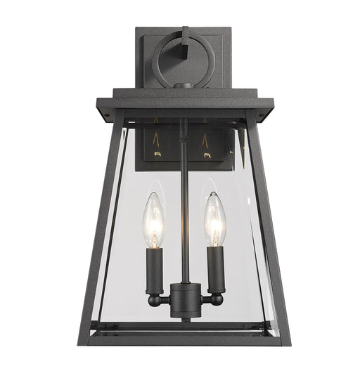 Outdoor Wall Light Z-Lite 521M-BK Black Broughton 2 Light Outdoor Wall Light Z-Lite