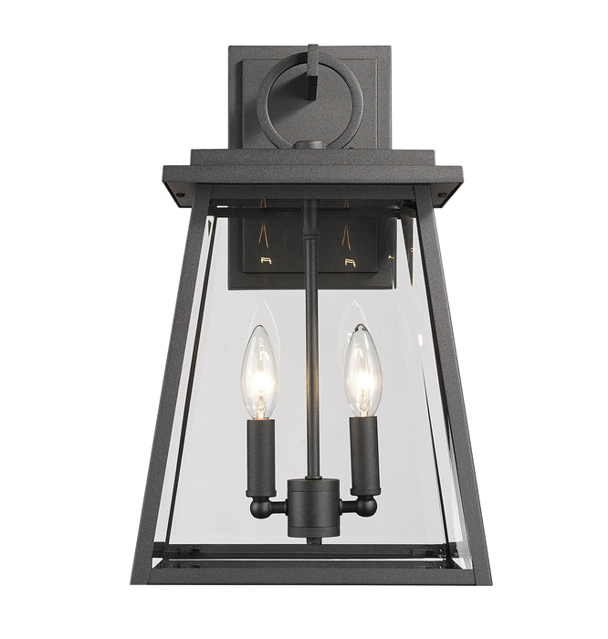 Outdoor Wall Light Z-Lite 521M-BK Black Broughton 2 Light Outdoor Wall Light Z-Lite