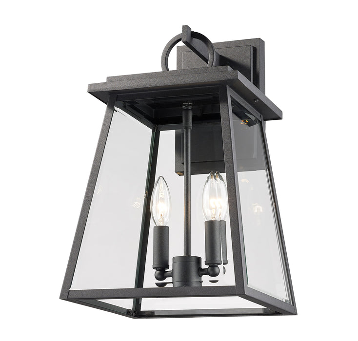 Outdoor Wall Light Z-Lite 521M-BK Black Broughton 2 Light Outdoor Wall Light Z-Lite