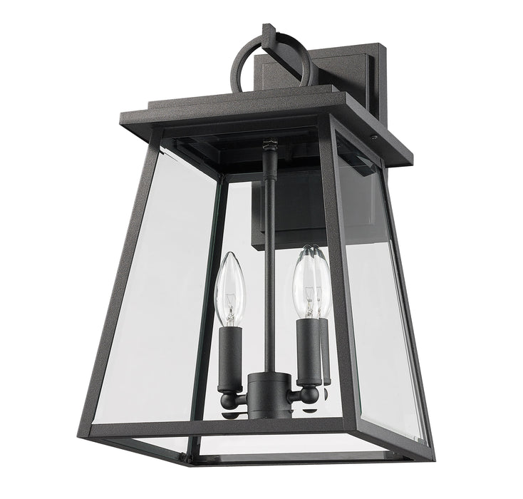 Outdoor Wall Light Z-Lite 521M-BK Black Broughton 2 Light Outdoor Wall Light Z-Lite