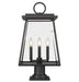 Outdoor Pier Mounted Fixture Z-Lite 521PHBR-533PM-BK Black Broughton 4 Light Outdoor Pier Mounted Fixture Z-Lite