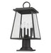 Outdoor Pier Mounted Fixture Z-Lite 521PHBR-533PM-BK Black Broughton 4 Light Outdoor Pier Mounted Fixture Z-Lite