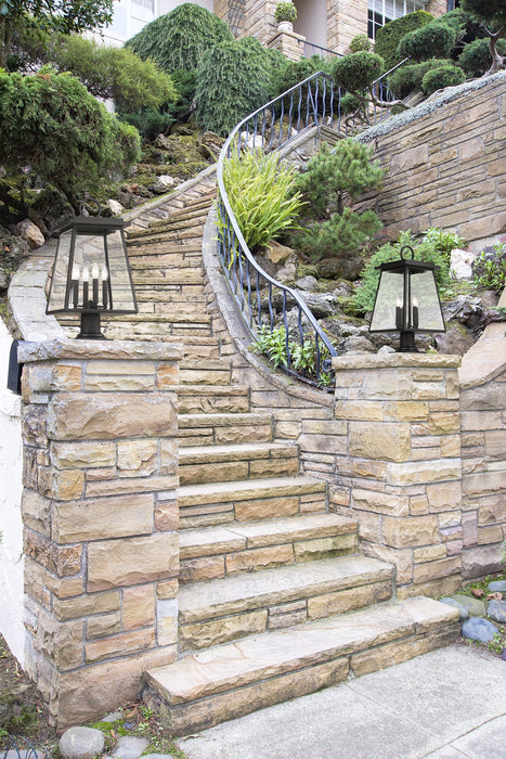 Outdoor Pier Mounted Fixture Z-Lite 521PHBR-533PM-BK Black Broughton 4 Light Outdoor Pier Mounted Fixture Z-Lite