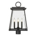 Outdoor Post Mount Fixture Z-Lite 521PHBR-BK Black Broughton 4 Light Outdoor Post Mount Fixture Z-Lite