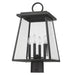 Outdoor Post Mount Fixture Z-Lite 521PHBR-BK Black Broughton 4 Light Outdoor Post Mount Fixture Z-Lite
