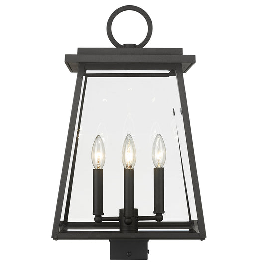 Outdoor Post Mount Fixture Z-Lite 521PHBS-BK Black Broughton 4 Light Outdoor Post Mount Fixture Z-Lite