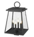 Outdoor Post Mount Fixture Z-Lite 521PHBS-BK Black Broughton 4 Light Outdoor Post Mount Fixture Z-Lite