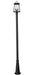 Outdoor Post Mounted Fixture Z-Lite 521PHMR-519P-BK Black Broughton 2 Light Outdoor Post Mounted Fixture Z-Lite