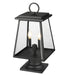 Outdoor Pier Mounted Fixture Z-Lite 521PHMR-533PM-BK Black Broughton 2 Light Outdoor Pier Mounted Fixture Z-Lite