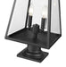 Outdoor Pier Mounted Fixture Z-Lite 521PHMR-533PM-BK Black Broughton 2 Light Outdoor Pier Mounted Fixture Z-Lite