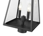 Outdoor Post Mount Fixture Z-Lite 521PHMR-BK Black Broughton 2 Light Outdoor Post Mount Fixture Z-Lite