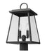 Outdoor Post Mount Fixture Z-Lite 521PHMR-BK Black Broughton 2 Light Outdoor Post Mount Fixture Z-Lite