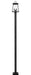 Outdoor Post Mounted Fixture Z-Lite 521PHMS-536P-BK Black Broughton 2 Light Outdoor Post Mounted Fixture Z-Lite