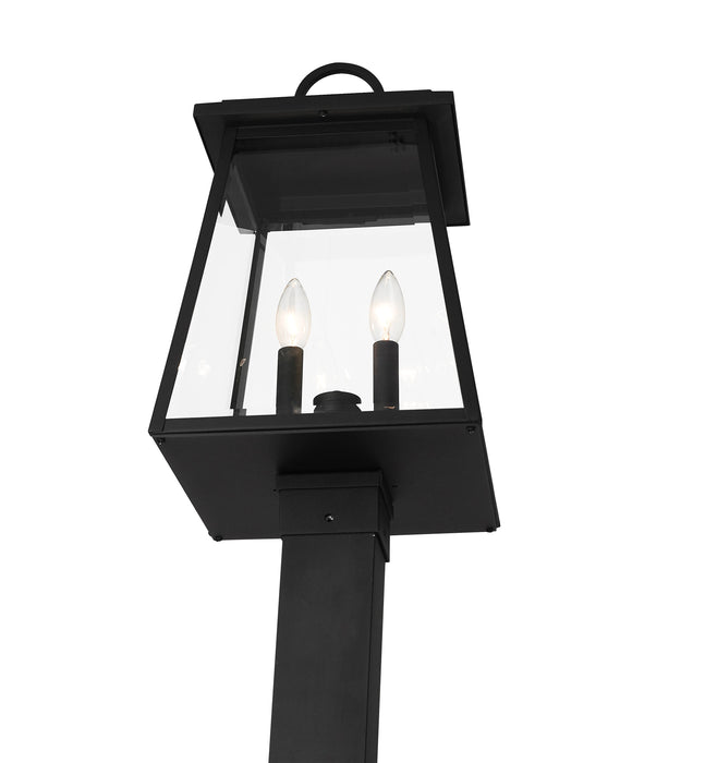 Outdoor Post Mounted Fixture Z-Lite 521PHMS-536P-BK Black Broughton 2 Light Outdoor Post Mounted Fixture Z-Lite