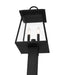 Outdoor Post Mounted Fixture Z-Lite 521PHMS-536P-BK Black Broughton 2 Light Outdoor Post Mounted Fixture Z-Lite