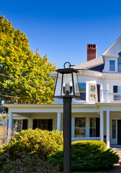 Outdoor Post Mounted Fixture Z-Lite 521PHMS-536P-BK Black Broughton 2 Light Outdoor Post Mounted Fixture Z-Lite