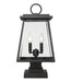 Outdoor Pier Mounted Fixture Z-Lite 521PHMS-SQPM-BK Black Broughton 2 Light Outdoor Pier Mounted Fixture Z-Lite