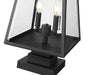 Outdoor Pier Mounted Fixture Z-Lite 521PHMS-SQPM-BK Black Broughton 2 Light Outdoor Pier Mounted Fixture Z-Lite