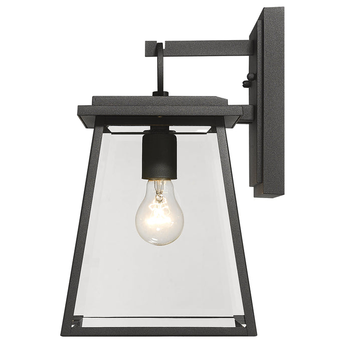 Outdoor Wall Light Z-Lite 521S-BK Black Broughton 1 Light Outdoor Wall Light Z-Lite